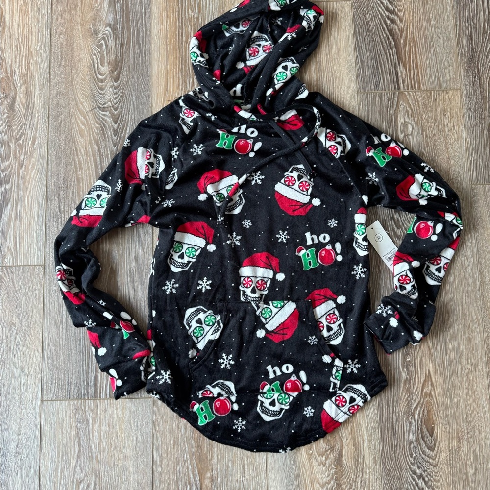 Festive Skull Santa Hoodie